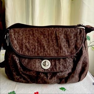 🌸 Baggallini Leopard Brown Ocelot Crossbody Shoulder Bag